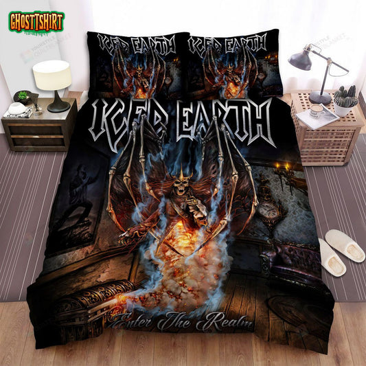 Iced Earth Band Album Enter The Realm Bed Sheets Spread Comforter Duvet Cover Bedding Set