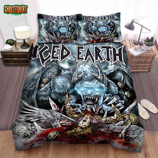 Iced Earth Band Bat Bed Sheets Spread Comforter Duvet Cover Bedding Set