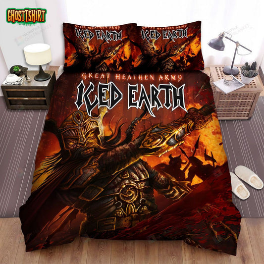 Iced Earth Band Great Heathen Army Bed Sheets Spread Comforter Duvet Cover Bedding Set