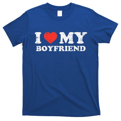 I Heart My Boyfriend Love Bf Couple Match Girlfriend T-Shirt