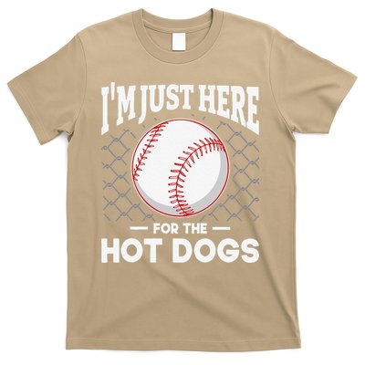 I'm Just Here For The Hot Dogs Summer Baseball Game Hotdog T-Shirt