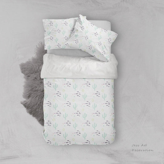 3D Cartoon cactus Bedding Set Quilt Cover Quilt Duvet Cover ,Pillowcases Personalized  Bedding,Queen, King ,Full, Double 3 Pcs