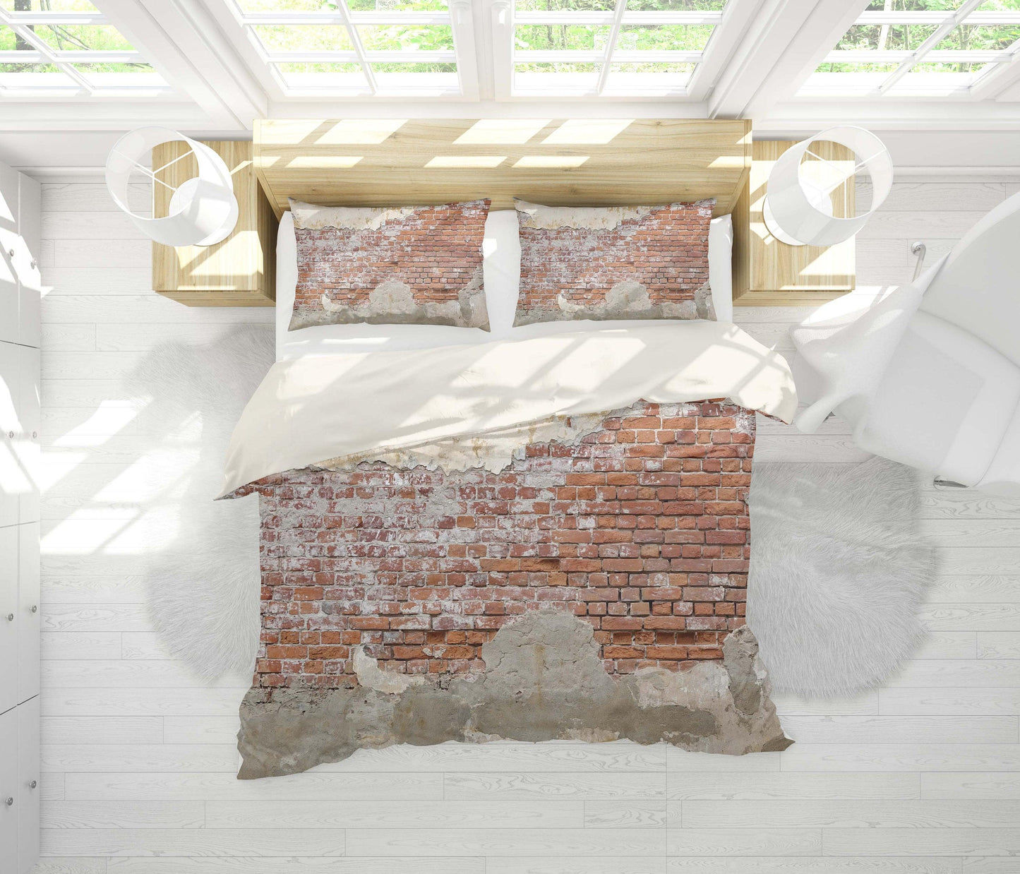 3D Broken, Brick wall Bedding Set Quilt Cover Quilt Duvet Cover ,Pillowcases Personalized  Bedding,Queen, King ,Full, Double 3 Pcs