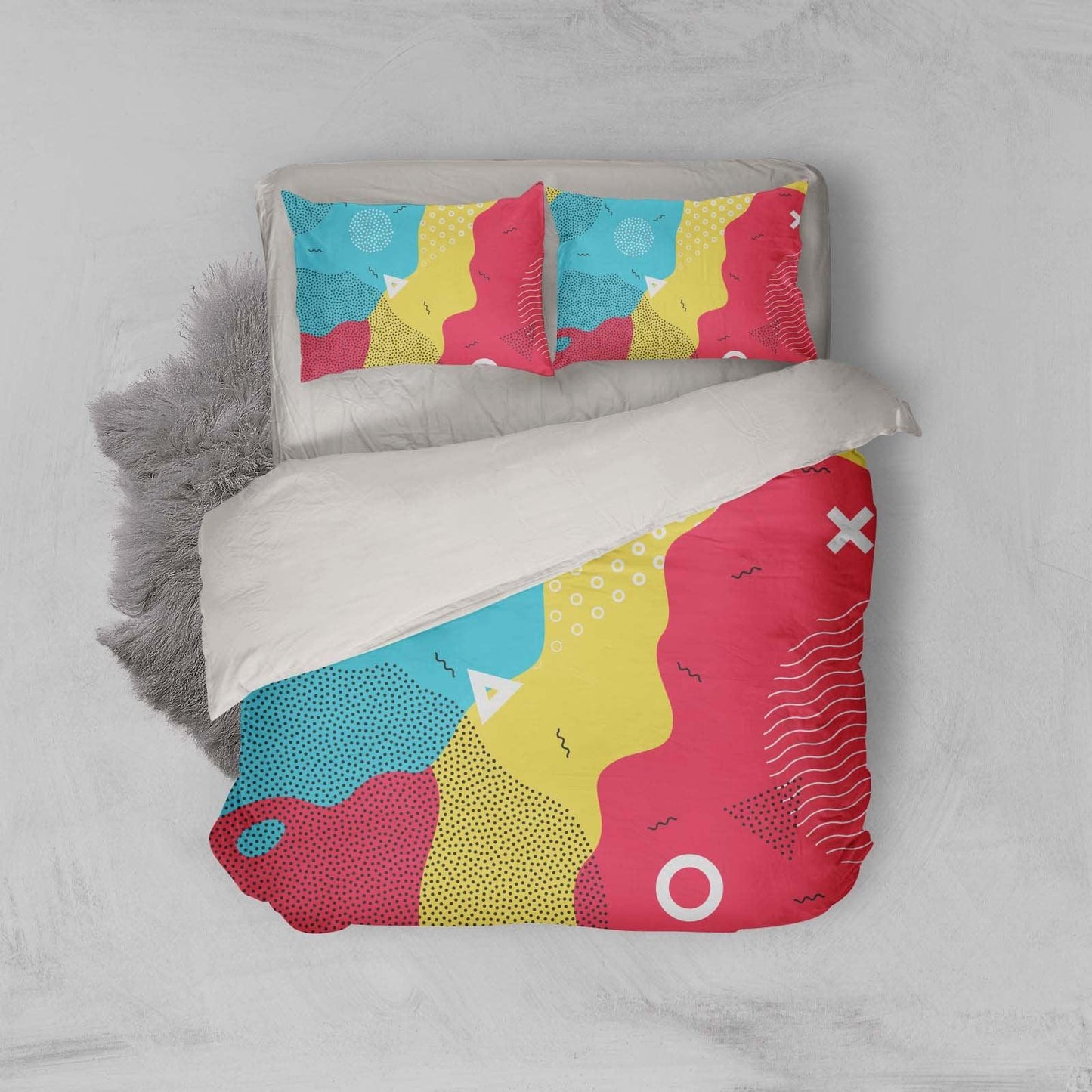 3D Abstract, Color block Bedding Set Quilt Cover Quilt Duvet Cover ,Pillowcases Personalized  Bedding,Queen, King ,Full, Double 3 Pcs