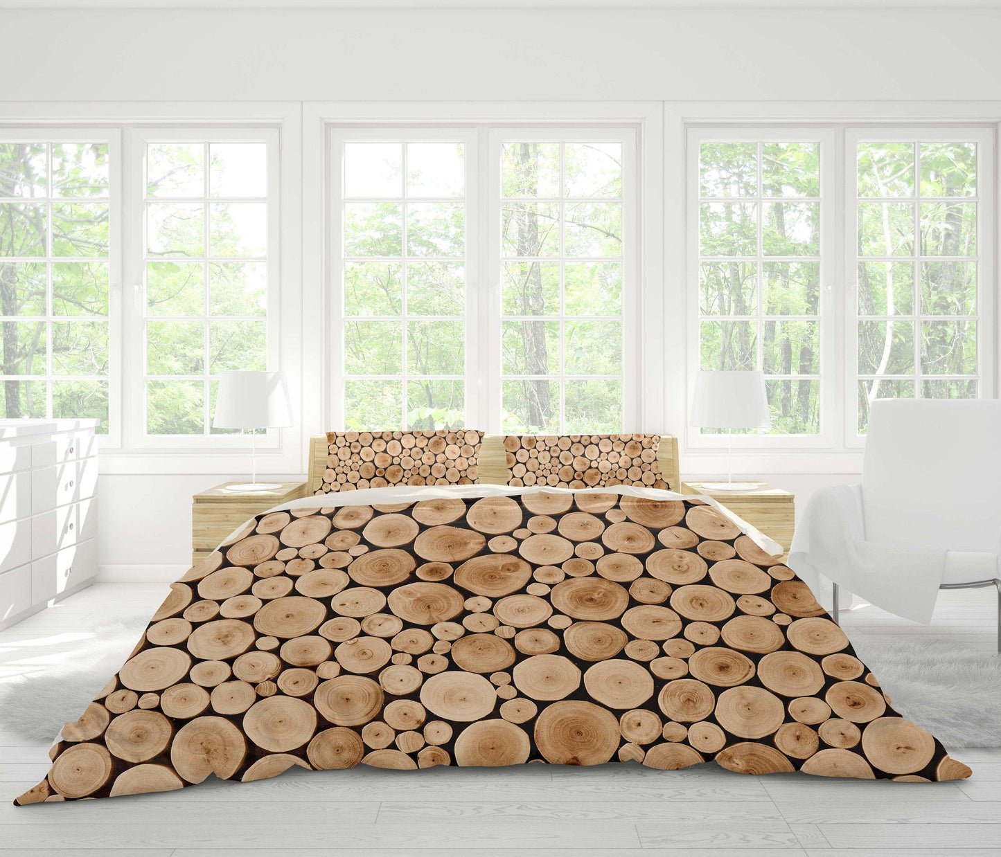 3D Abstract, Wood Bedding Set Quilt Cover Quilt Duvet Cover ,Pillowcases Personalized  Bedding,Queen, King ,Full, Double 3 Pcs