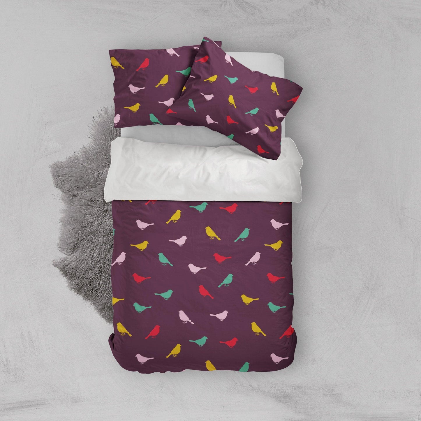 3D Cartoon bird Bedding Set Quilt Cover Quilt Duvet Cover ,Pillowcases Personalized  Bedding,Queen, King ,Full, Double 3 Pcs