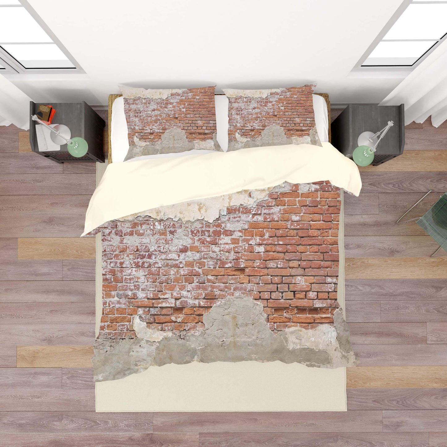 3D Broken, Brick wall Bedding Set Quilt Cover Quilt Duvet Cover ,Pillowcases Personalized  Bedding,Queen, King ,Full, Double 3 Pcs