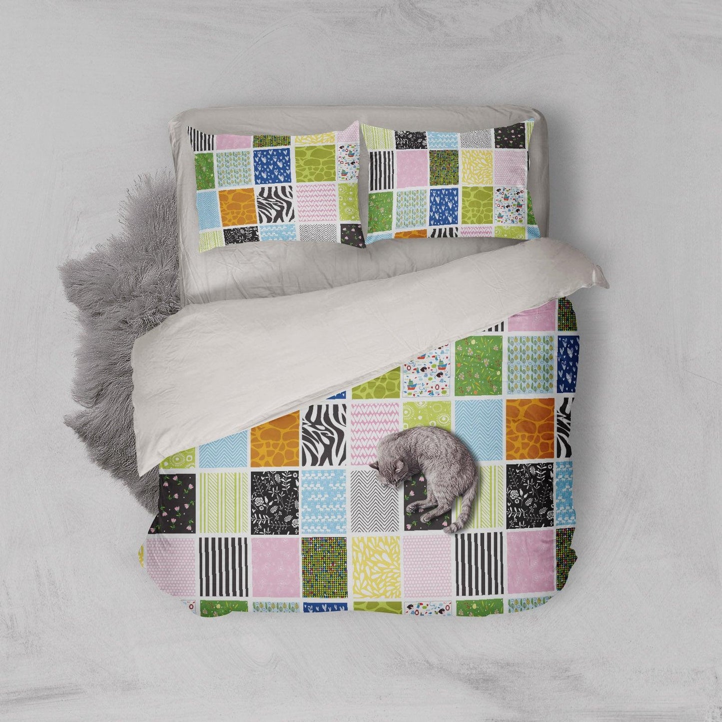 3D Abstract, The geometry Bedding Set Quilt Cover Quilt Duvet Cover ,Pillowcases Personalized  Bedding,Queen, King ,Full, Double 3 Pcs