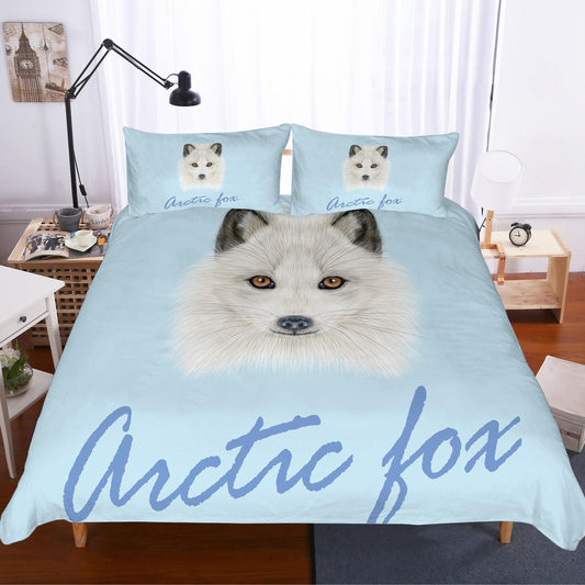 3D Cartoon  White  Samoyed Bedding Set Quilt Cover Quilt Duvet Cover Pillowcases Personalized  Bedding Queen  King  Full  Double 3 Pcs