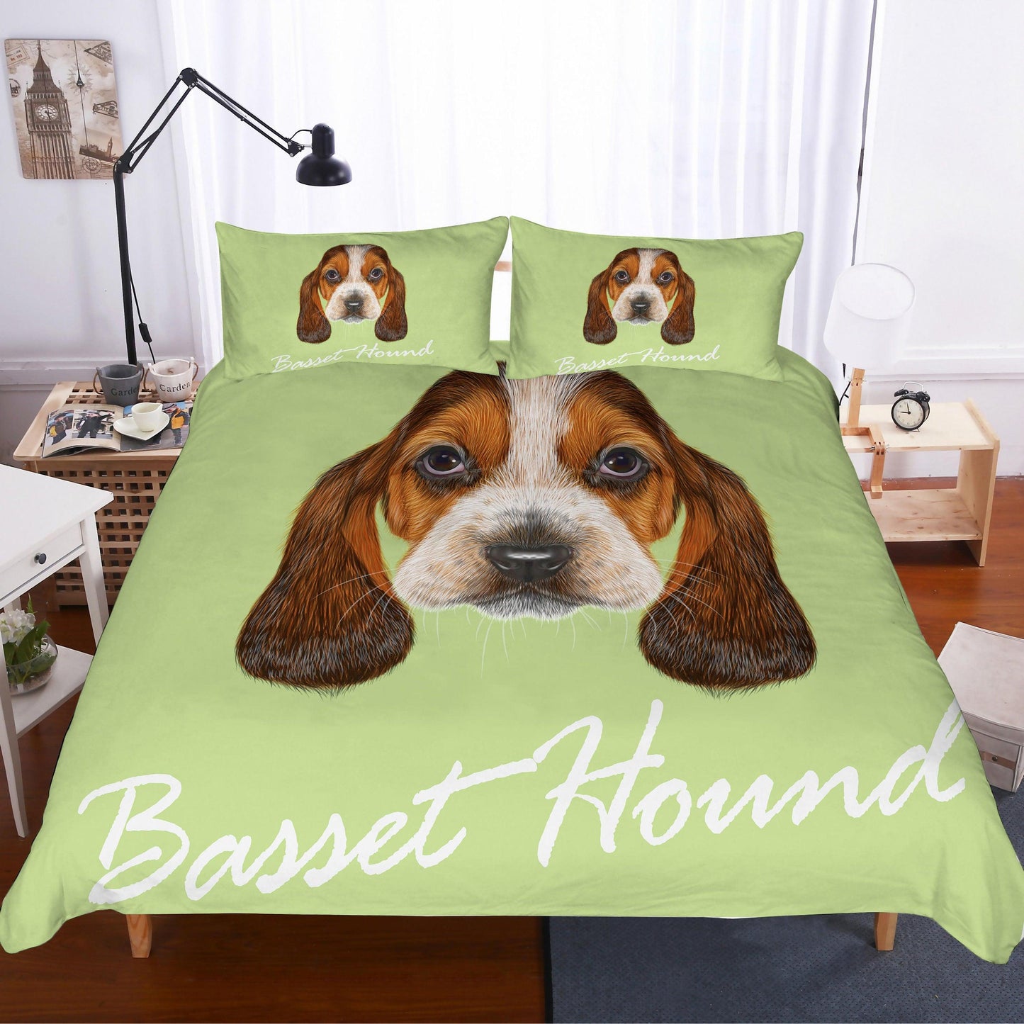3D Cartoon  Beagle  Quilt Cover Set Bedding Set Pillowcases