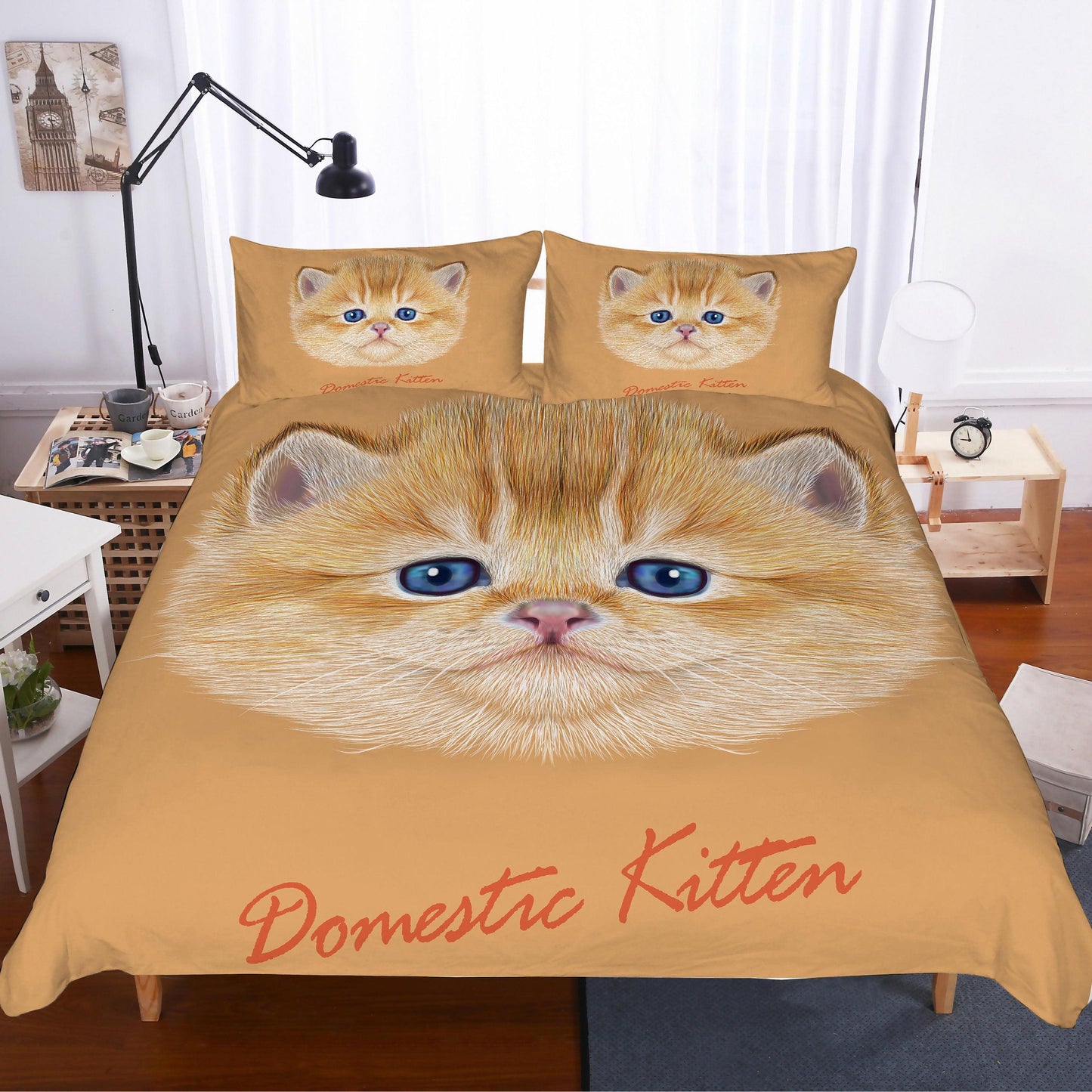 3D Cartoon  ExoticShorthair  Quilt Cover Set Bedding Set Pillowcases
