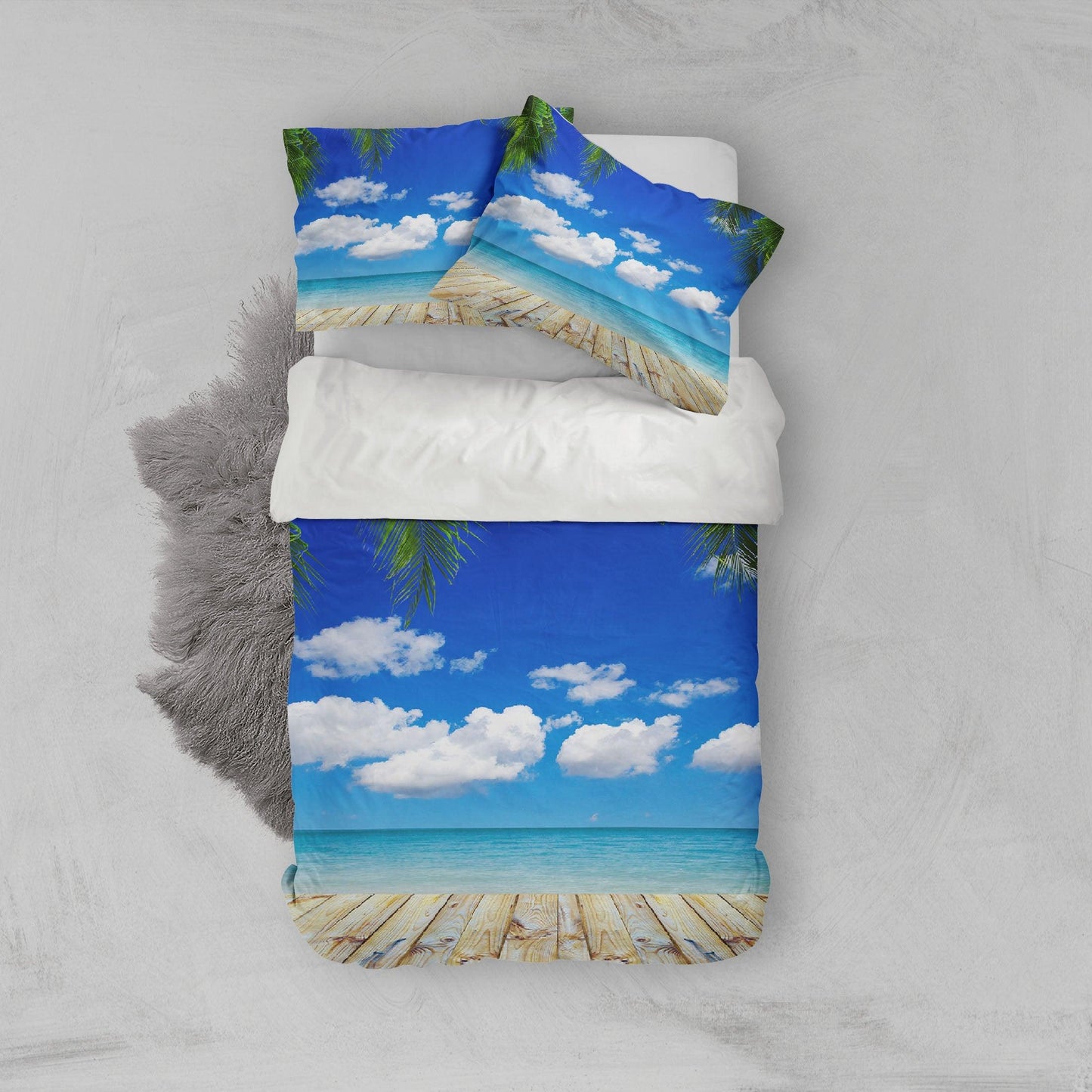 3D Blue ocean, Clean sky Bedding Set Quilt Cover Quilt Duvet Cover ,Pillowcases Personalized  Bedding,Queen, King ,Full, Double 3 Pcs