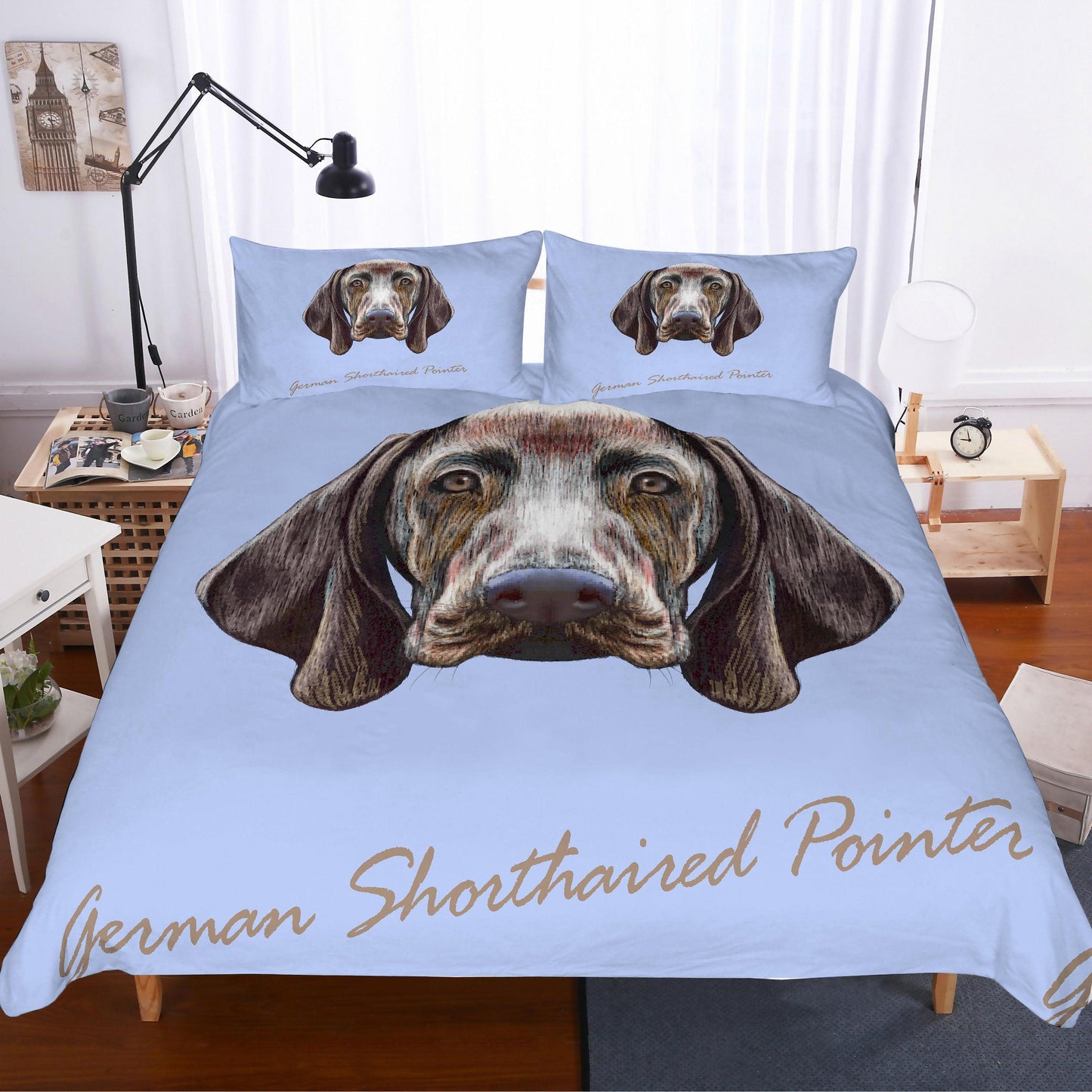 3D Cartoon  Weimaraner  Quilt Cover Set Bedding Set Pillowcases