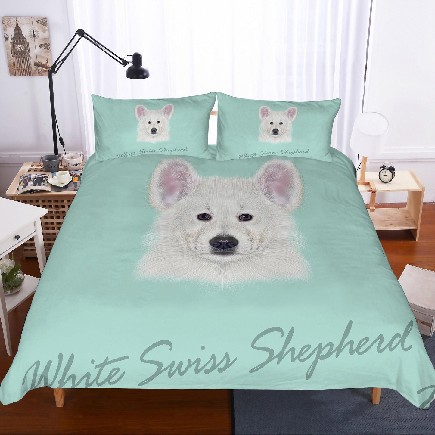 3D Cartoon  Samoyed  Quilt Cover Set Bedding Set Pillowcases