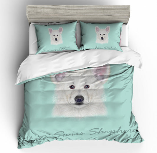 3D Cartoon  Samoyed  Quilt Cover Set Bedding Set Pillowcases