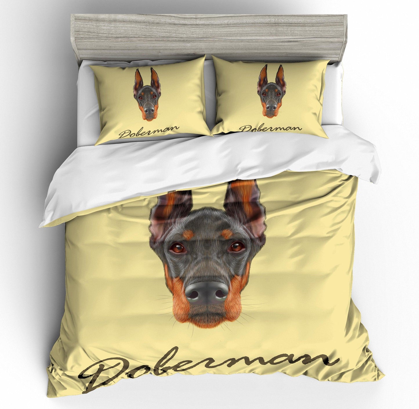 3D Cartoon  Dobermann  Quilt Cover Set Bedding Set Pillowcases