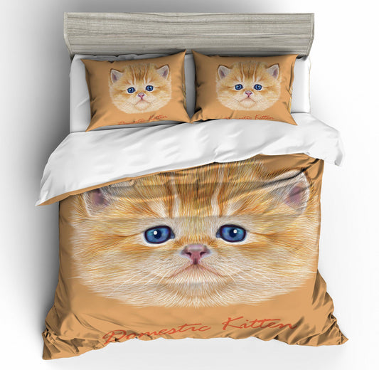 3D Cartoon  ExoticShorthair  Quilt Cover Set Bedding Set Pillowcases