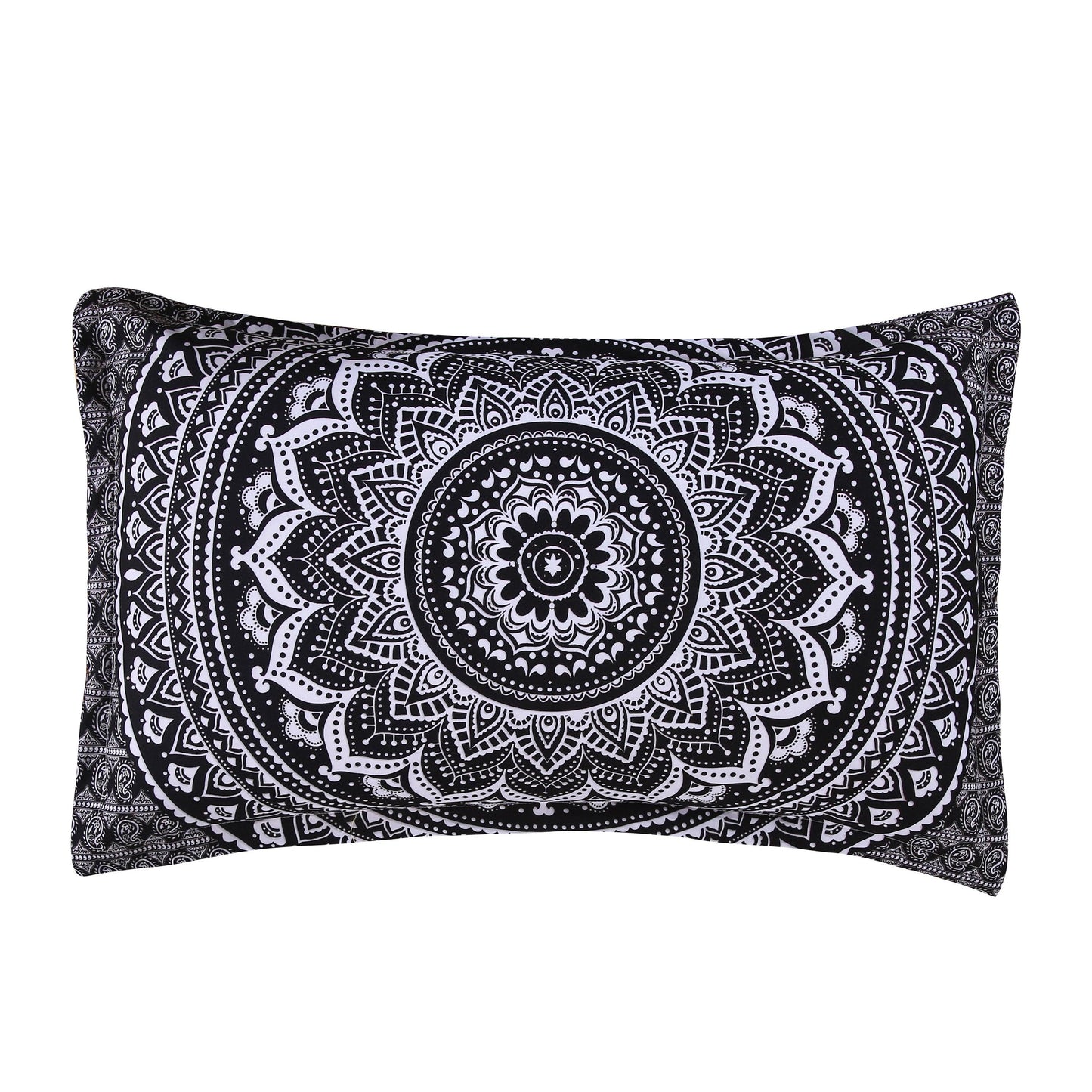 3D Bohemian Mandalas Black Flower Bedding Set Quilt Cover Quilt Duvet Cover ,Pillowcases Personalized Bedding,Queen,King ,Full, Double 3 Pcs