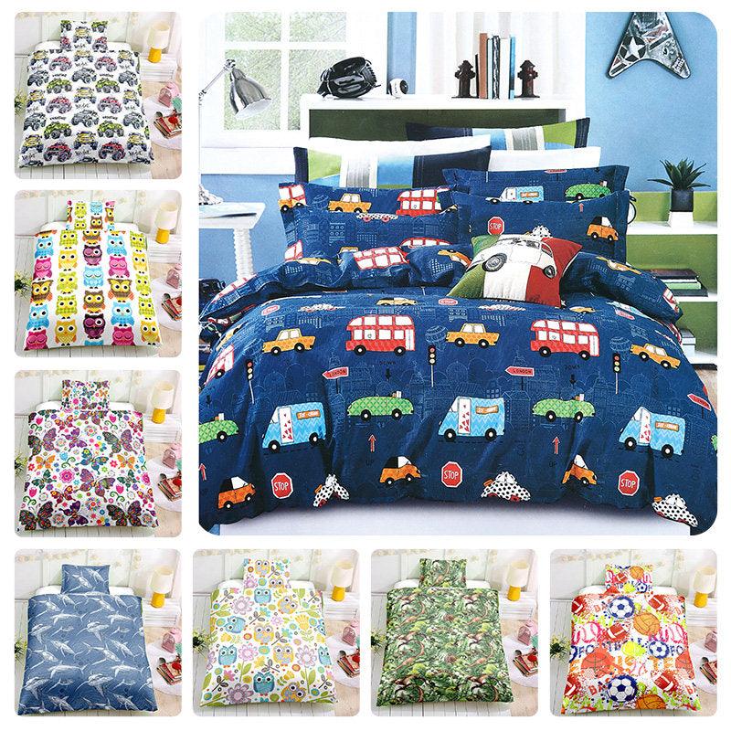 3D Bus Car Kids Pattern Duvet Cover Bedding Set Quilt Cover Pillowcases Personalized  Bedding Queen  King  Full  Double 3 Pcs