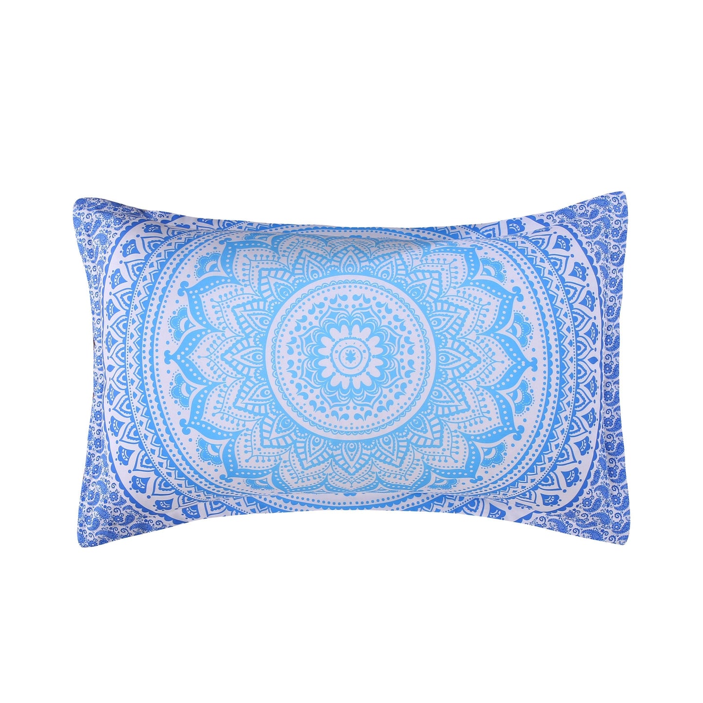3D Bohemian Mandalas Blue Flower Bedding Set Quilt Cover Quilt Duvet Cover ,Pillowcases Personalized Bedding,Queen, King ,Full, Double 3 Pcs