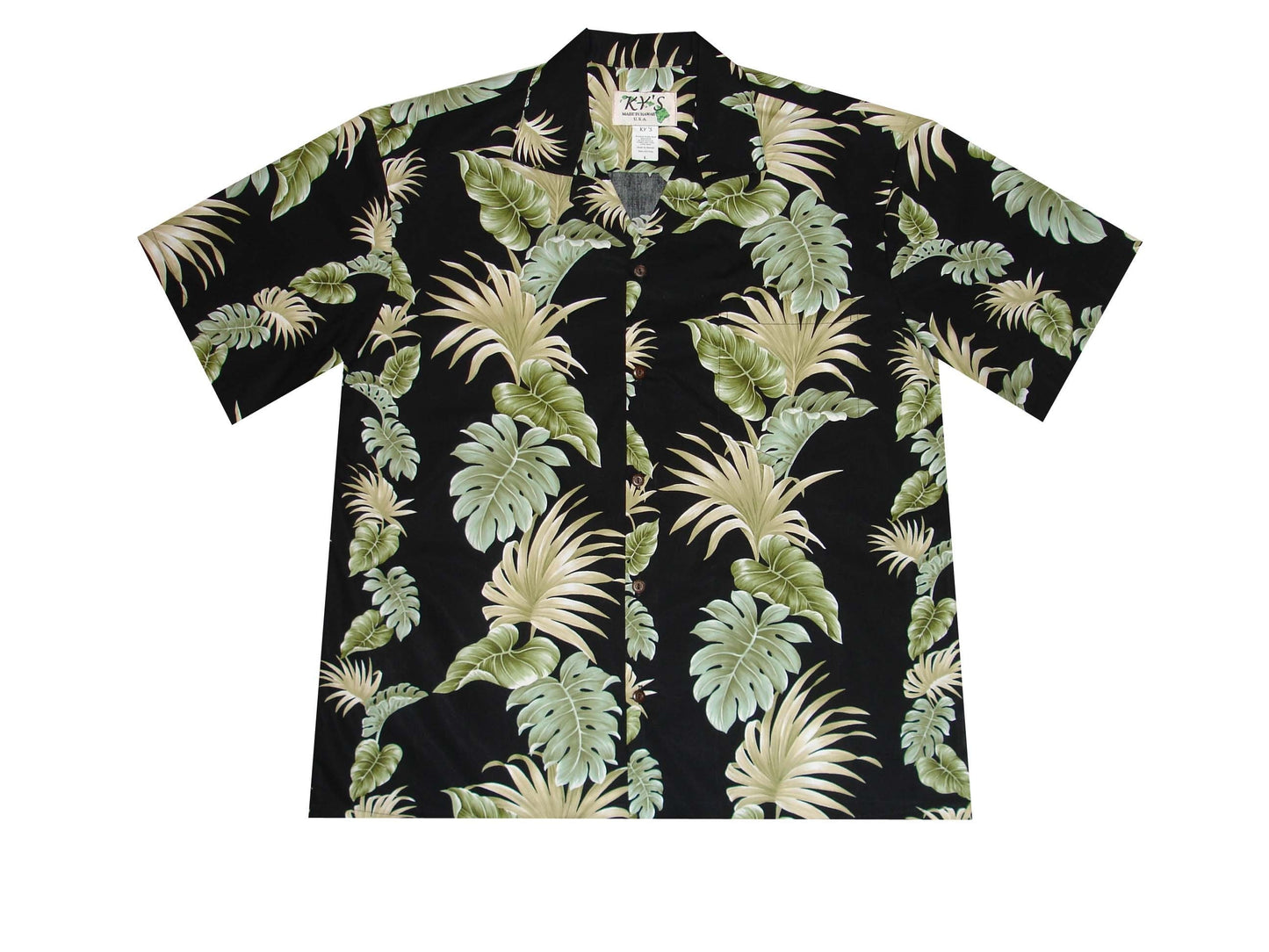 Men's Hawaiian Cotton Shirt - Tropical Print Aloha Shirt, Handmade in Hawaii | Summer Beachwear & Wedding Gift by Ky's Brand