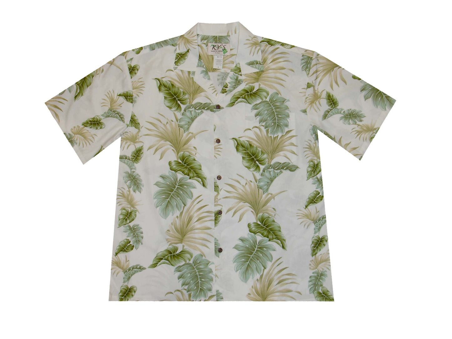 Men's Hawaiian Cotton Shirt - Tropical Print Aloha Shirt, Handmade in Hawaii | Summer Beachwear & Wedding Gift by Ky's Brand