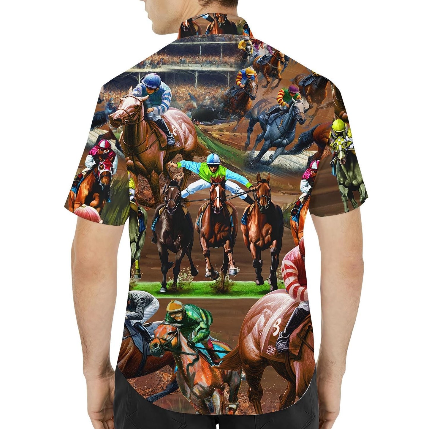 Horse Racing Hawaiian Shirt For Men Women Youth, Horse Racing Shirt Short Sleeve Button Down, Funny Horse Gifts For Men