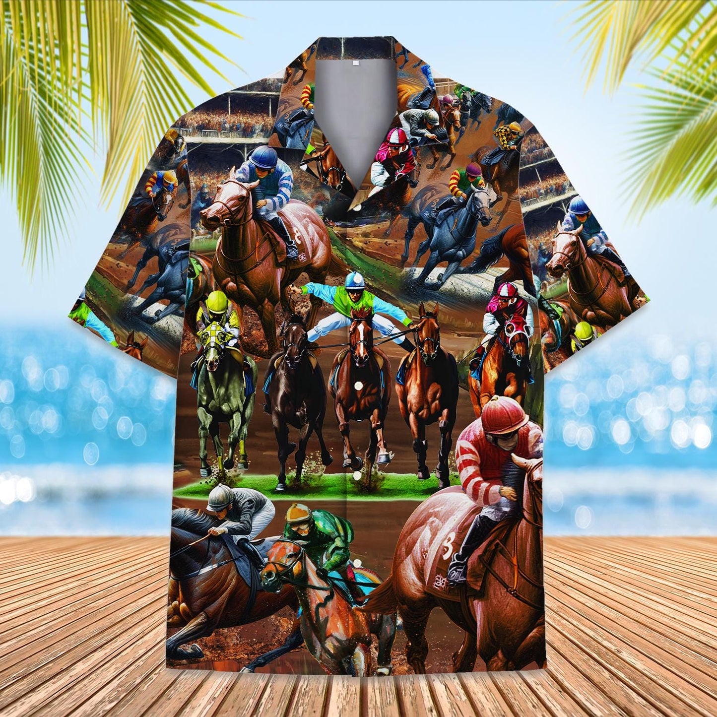 Horse Racing Hawaiian Shirt For Men Women Youth, Horse Racing Shirt Short Sleeve Button Down, Funny Horse Gifts For Men