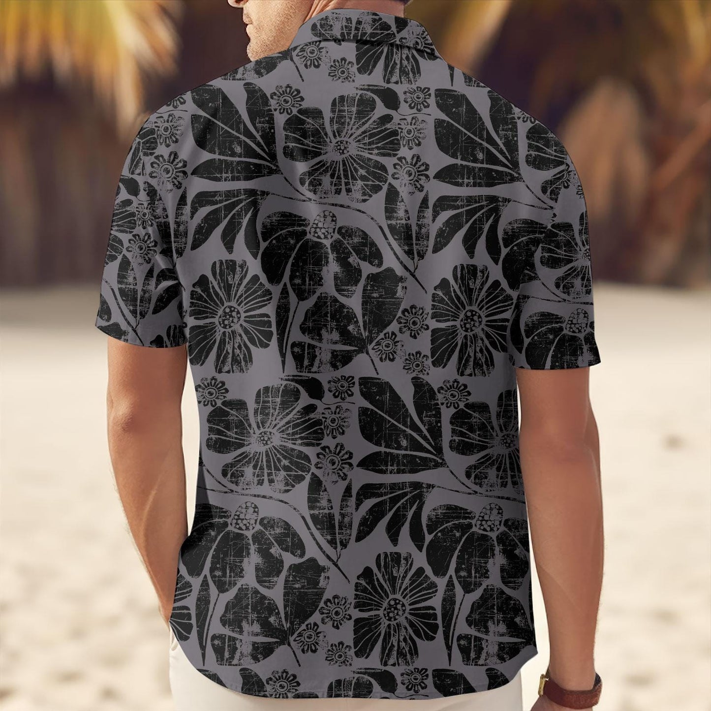 Boho Wildflowers Button Up Shirt, Matisse Floral Graphic Women Shirt, Distressed Flowers Shirt For Men, Soft Goth Fairycore Shirt