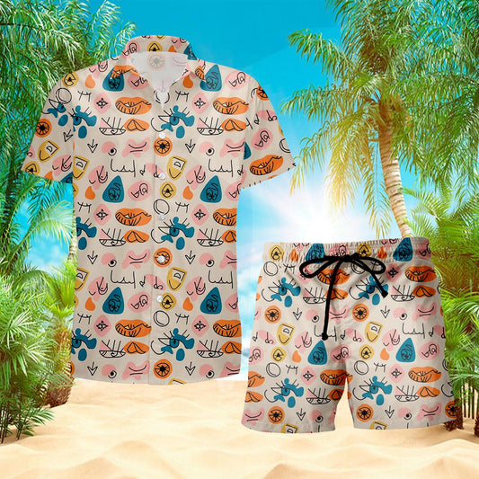 Funny Boobs Hawaiian Shirt for Men - Aloha Funny Boobs Button Down Mens Hawaiian Shirts Short Sleeve Luau Beach Shirt