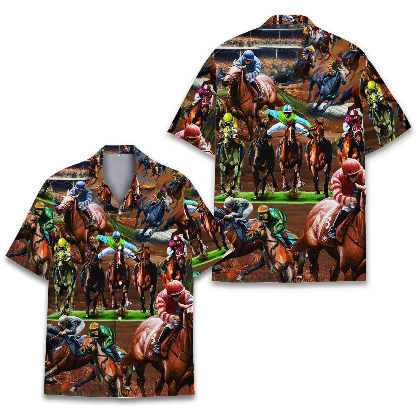 Horse Racing Hawaiian Shirt For Men Women Youth, Horse Racing Shirt Short Sleeve Button Down, Funny Horse Gifts For Men