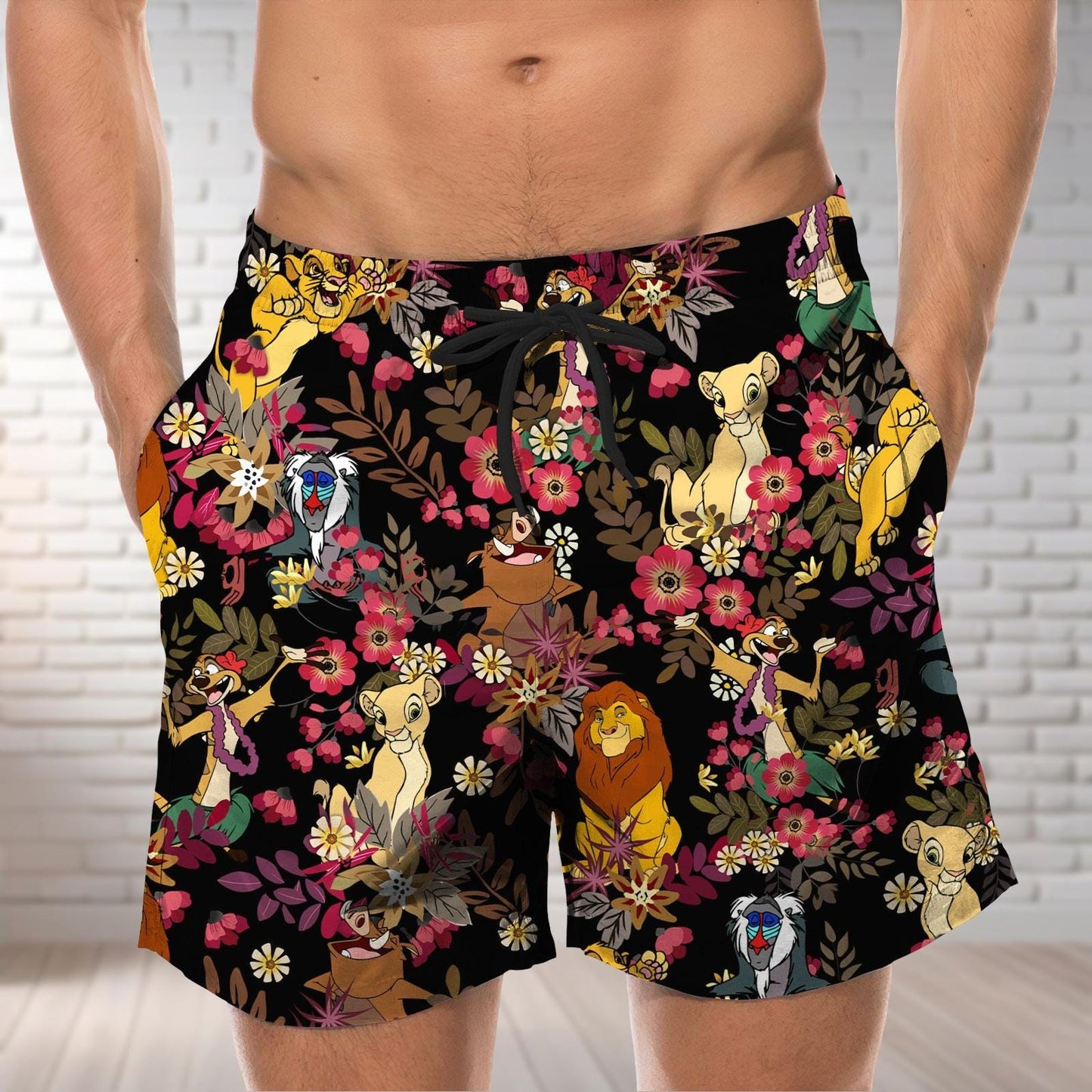 The Lion King Button Shirt And Shorts, Simba Nala Mufasa Timon Pumbaa Rafiki Scar Hawaiian Shirt, Disney Tropical Clothes, Summer Shirt