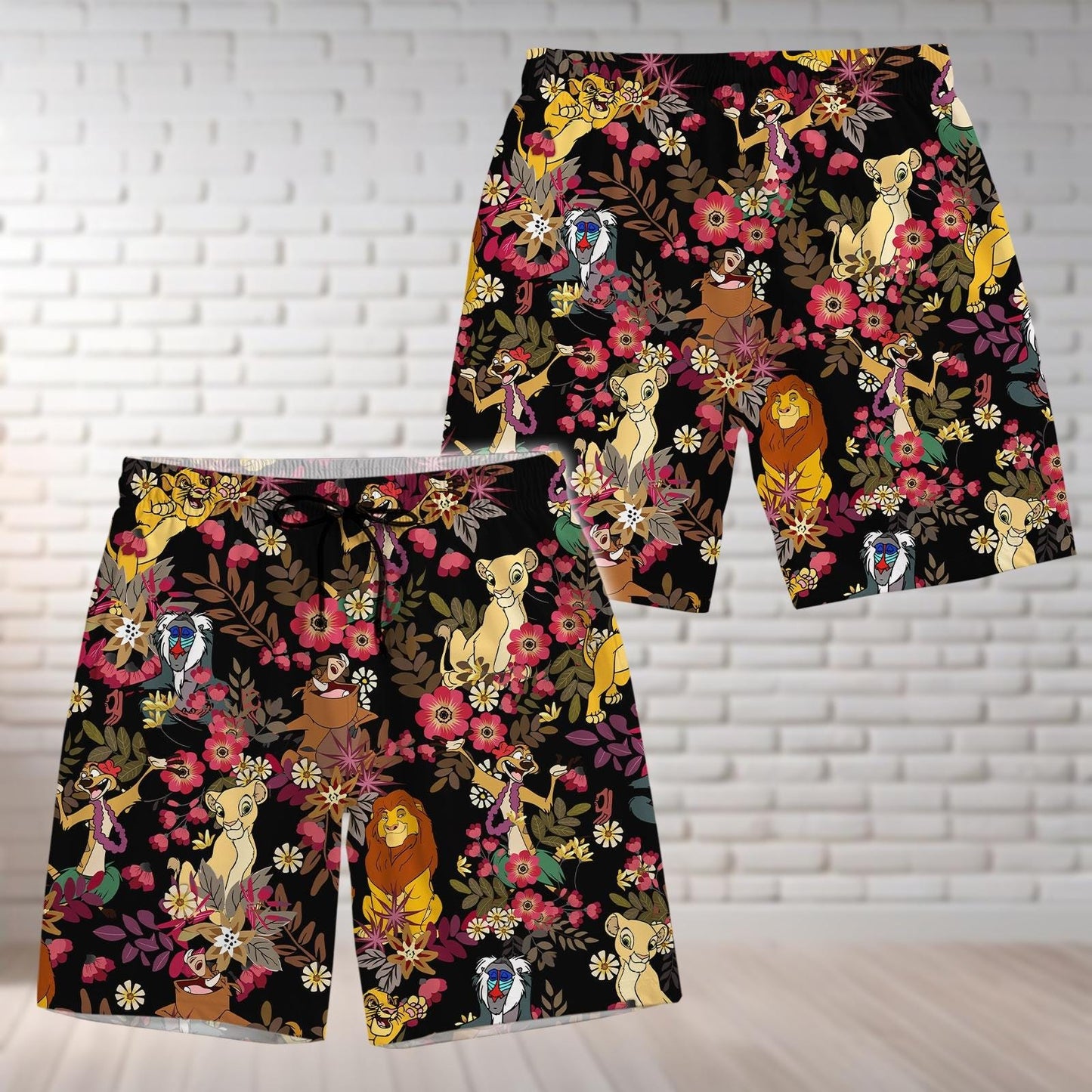 The Lion King Button Shirt And Shorts, Simba Nala Mufasa Timon Pumbaa Rafiki Scar Hawaiian Shirt, Disney Tropical Clothes, Summer Shirt