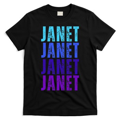 I Love Janet Pattern First Name Janet T-Shirt