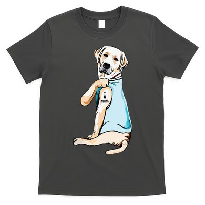 I Love Mom Funny Labrador Tattooed T-Shirt