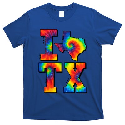 I Love Texas Tie Dye Texas Lovers T-Shirt