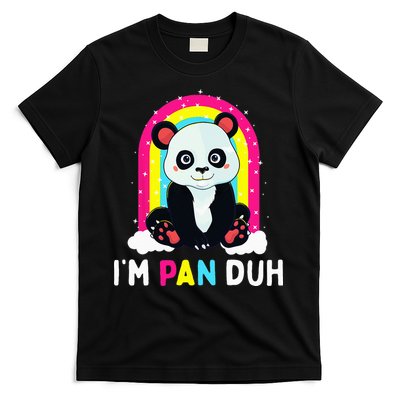I'm Pan Duh Pansexual Pride Panda Rainbow Flag LGBT Gift T-Shirt