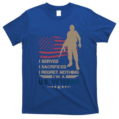 I Served I Sacrificed I Regret Nothing Us Veterans Day Gift T-Shirt