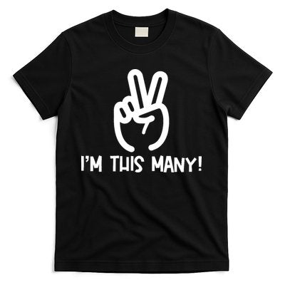 I'm This Many - 2 Fingers Raised 2nd Birthday T-Shirt