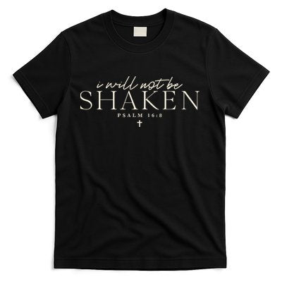 I Will Not Be Shaken Christian Minimal T-Shirt