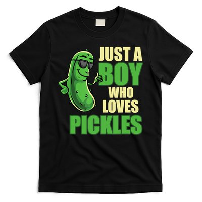 Just A Boy Who Loves Pickles Funny Pickle Boy T-Shirt