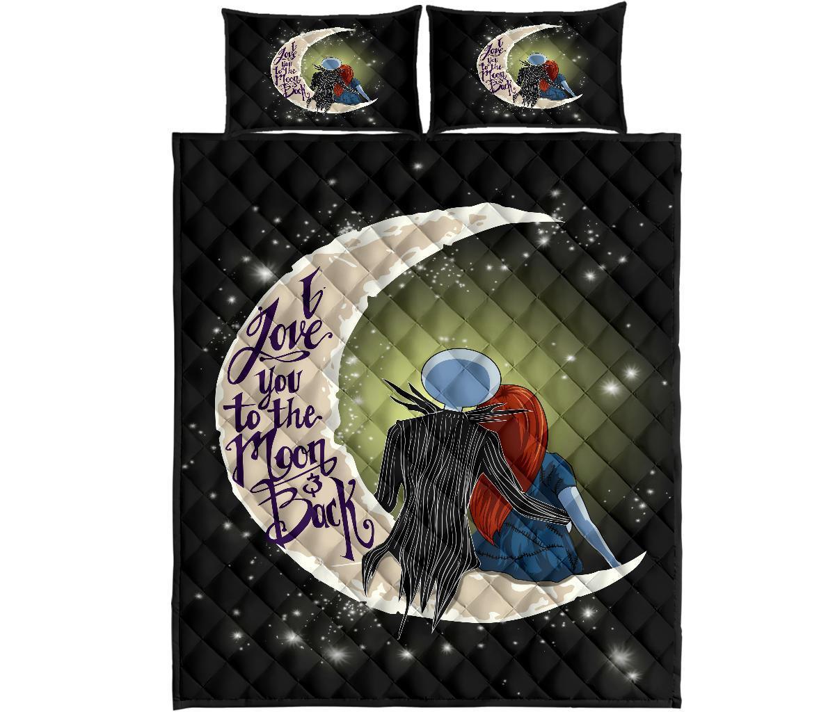 Personalized Jack and Sally Nightmare Before Christmas 3-pc Quilt Bedding Set