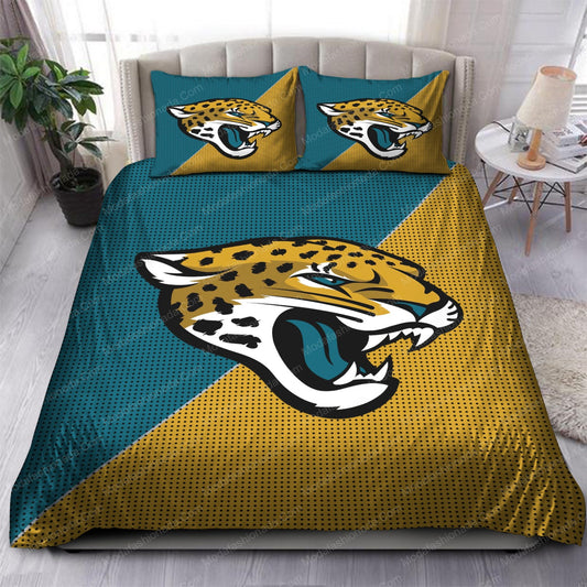 NFL Jacksonville Jaguars Teal Gold Bedding Set