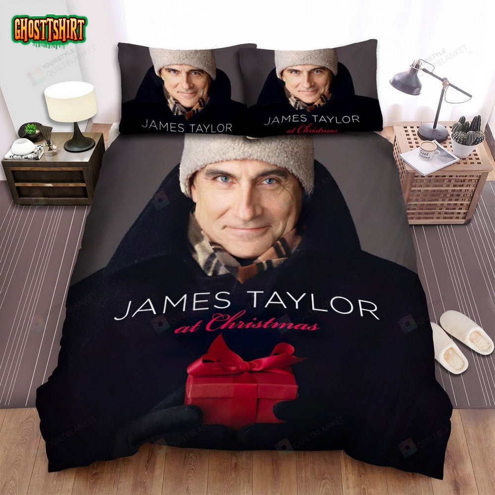 James Taylor Album Cover At Christmas Bed Sheets Spread Comforter Duvet Cover Bedding Set