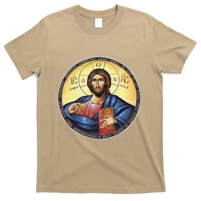 Jesus Christ Pantocrator Orthodox Byzantine Icon T-Shirt