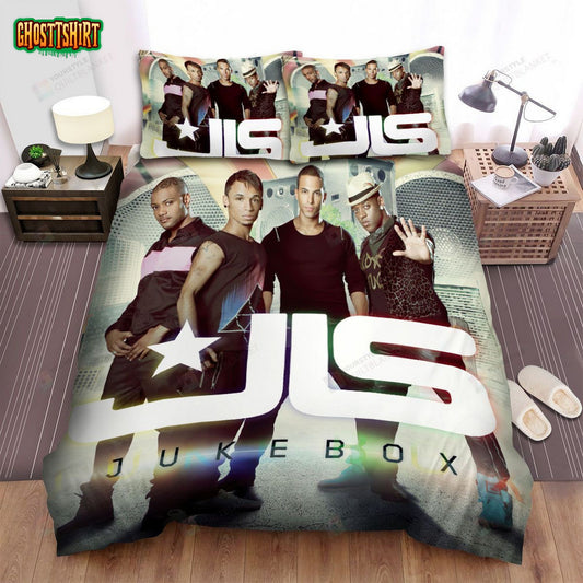 Jls Band Juke Box Bed Sheets Spread Comforter Duvet Cover Bedding Set