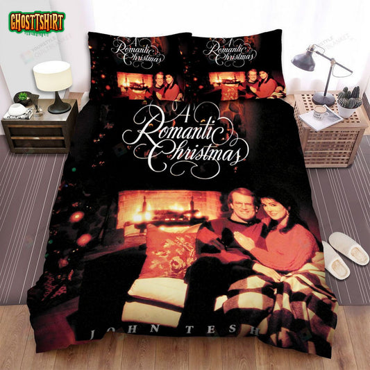 John Tesh Album Cover A Romantic Christmas Bed Sheets Spread Comforter Duvet Cover Bedding Set