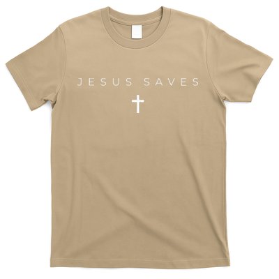 Jesus Saves Cross Subtle Christian Minimal Religious Faith T-Shirt