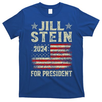 Jill Stein For President 2024 Green Party USA Flag Vintage T-Shirt