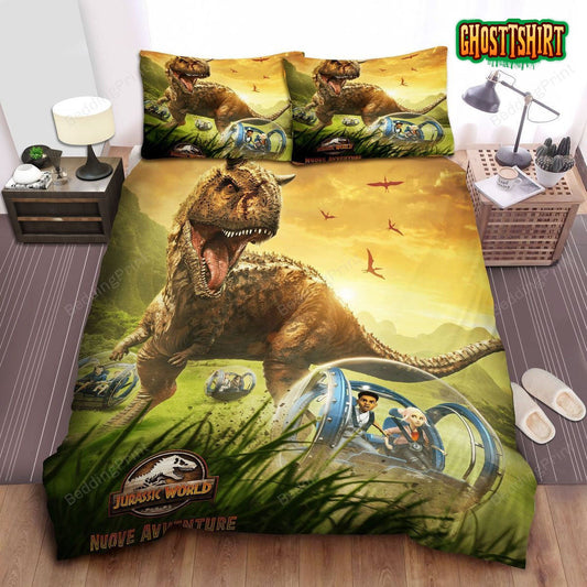 Jurassic Park Nouve Avventure Digital Illustration Bed Sheets Duvet Cover Bedding Set